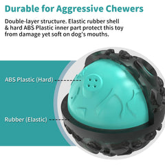 JoyBruko dog ball teeth cleaning nubs help remove residue while chewing.