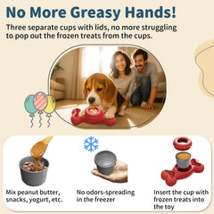 JoyBruko enrichment toy offers dual enrichment with fillings for licking.