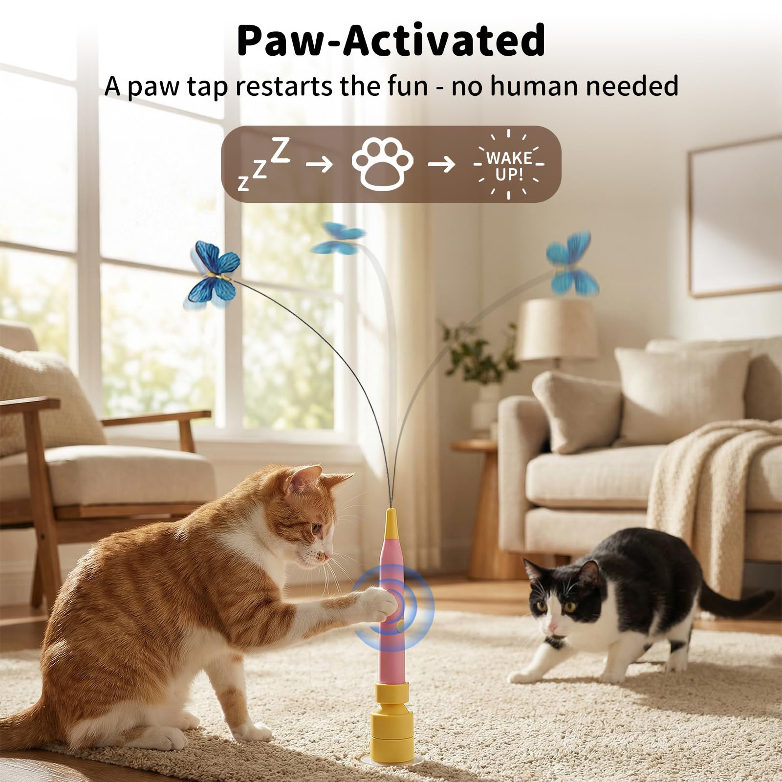 JoyBruko rechargeable-cat-toy-quiet-motor keeps evenings calm.