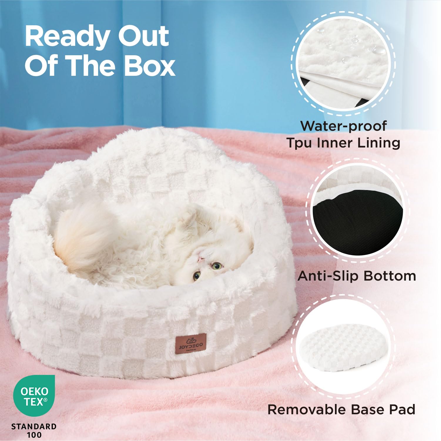 Joydeco waterproof liner shields foam from accidents for simpler upkeep