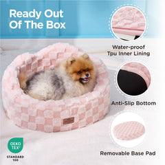 Joydeco non-slip-bottom keeps the bed steady on tile or wood floors.