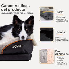 JOYELF dog bed non-slip bottom prevents sliding on smooth floors.