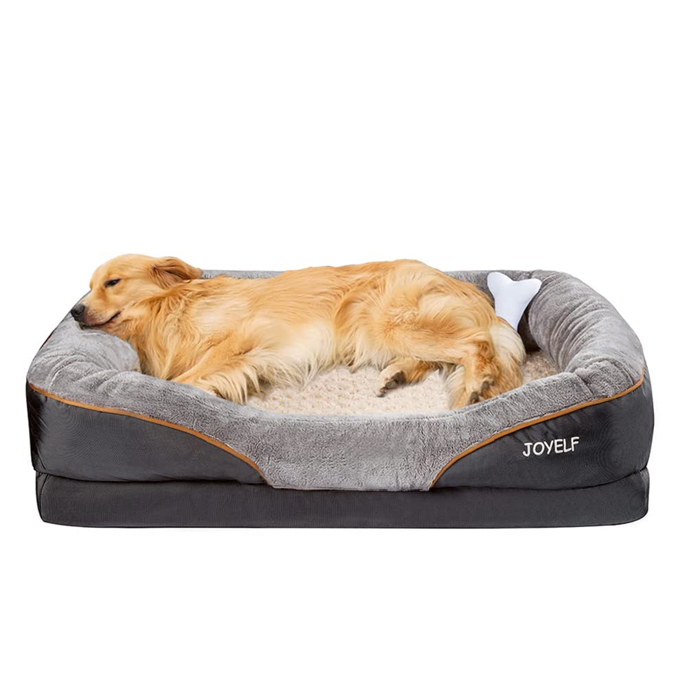 JOYELF XLarge memory foam dog bed base provides steady support for restful sleep
