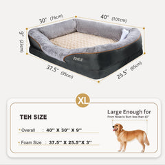 JOYELF XLarge bed bolster illustrates plush edges for neck comfort