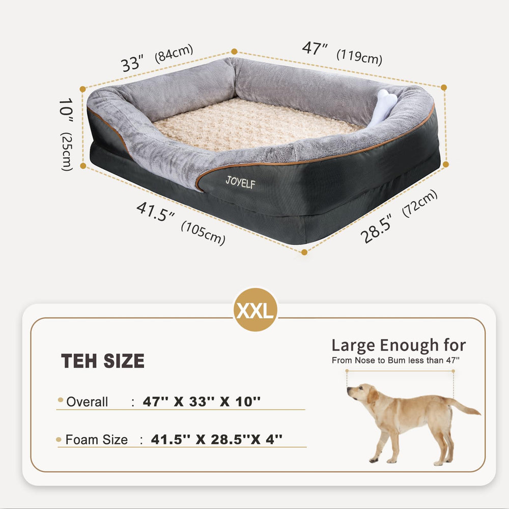 JOYELF bed bolsters surround the sleeping area for neck support and comfort.