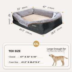JOYELF bed bolsters surround the sleeping area for neck support and comfort.