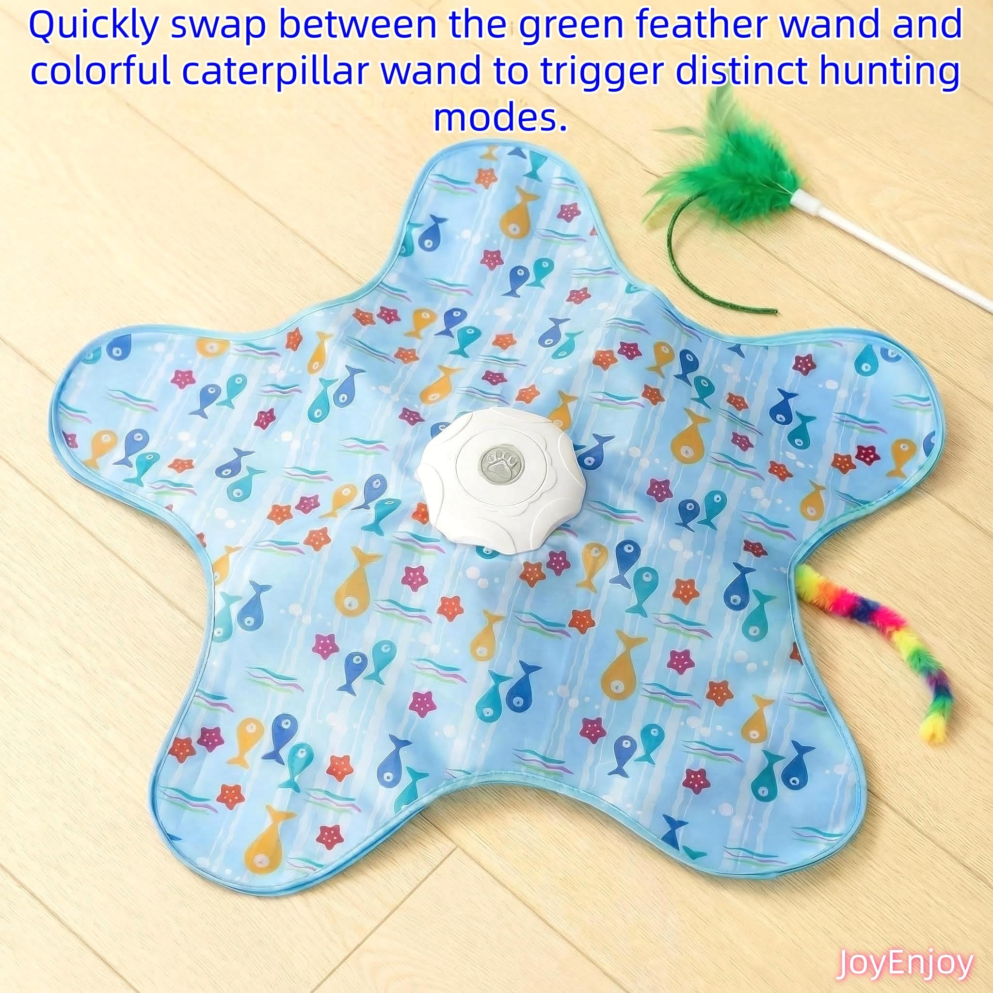 JoyEnjoy motion-sensor USB rechargeable toy—automatic play with lifelike chirps and long standby.