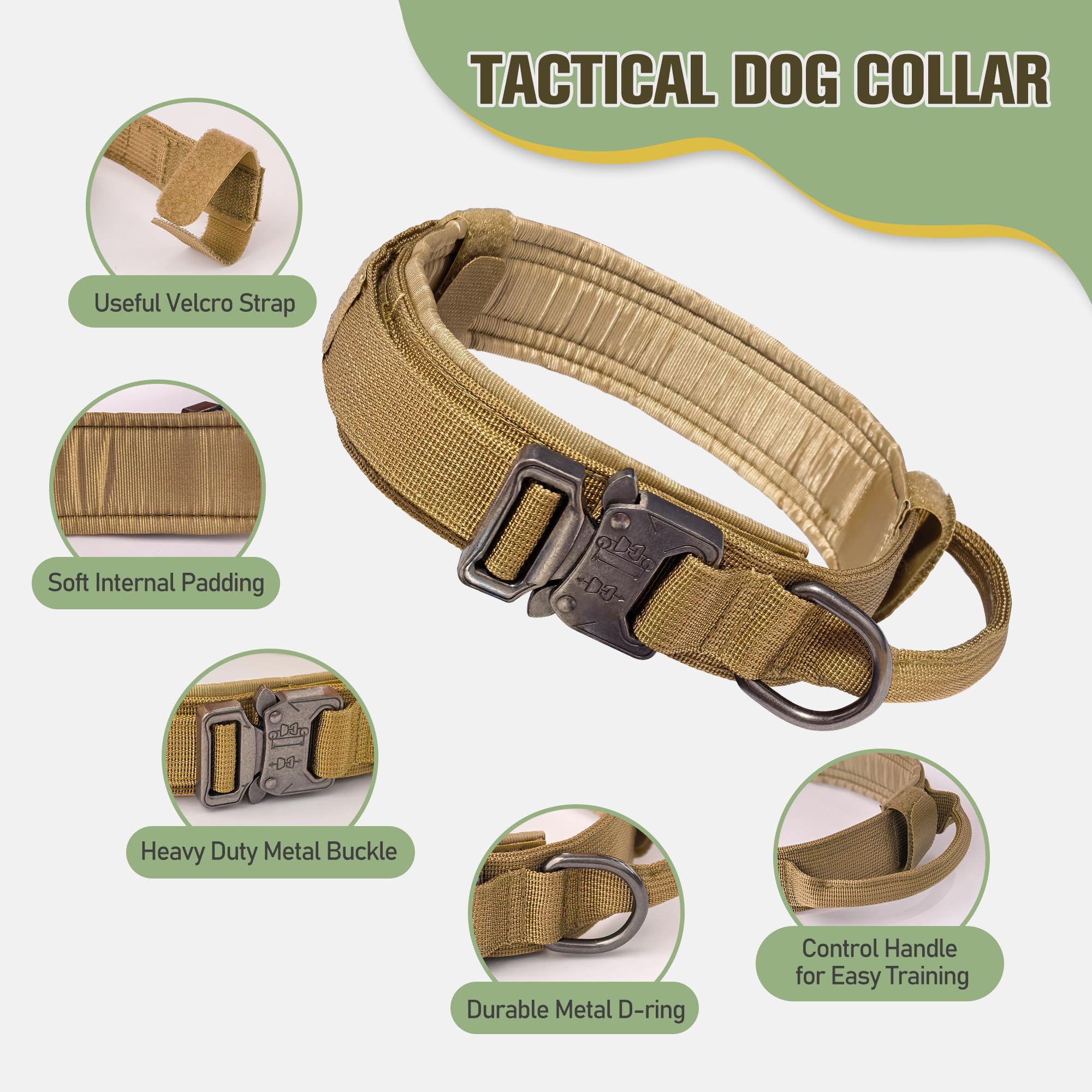 Joyflare Matching Dog Collar with sturdy hardware for daily wear