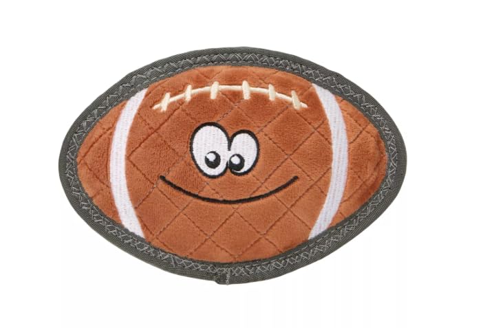 Joyhound Rip Roarin' football toy front view for strong tug and fetch play