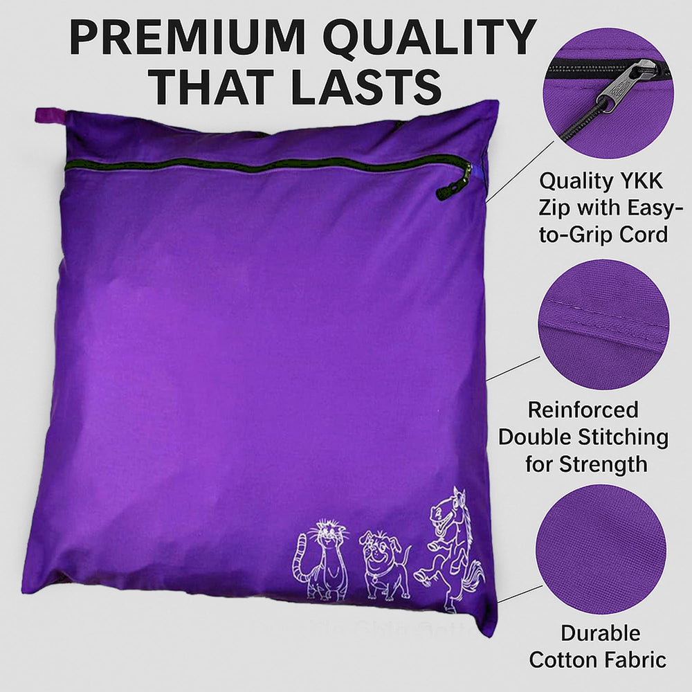Joymaney pet laundry bag double stitch seam demonstrates robust construction for frequent washing