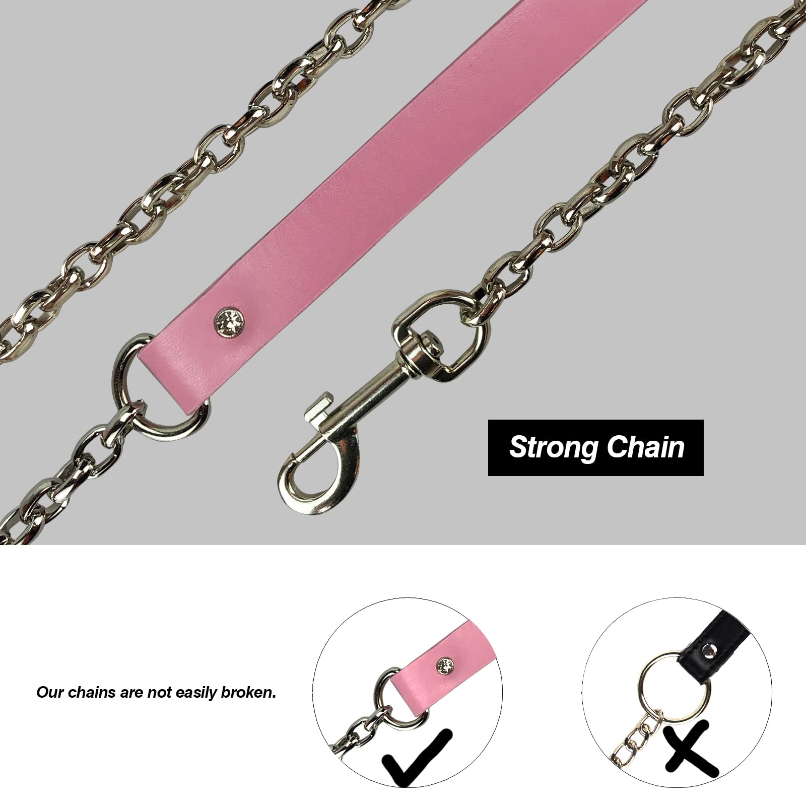 JOYMIN adjustable collar 13 to 17 inches in pink for flexible fit.