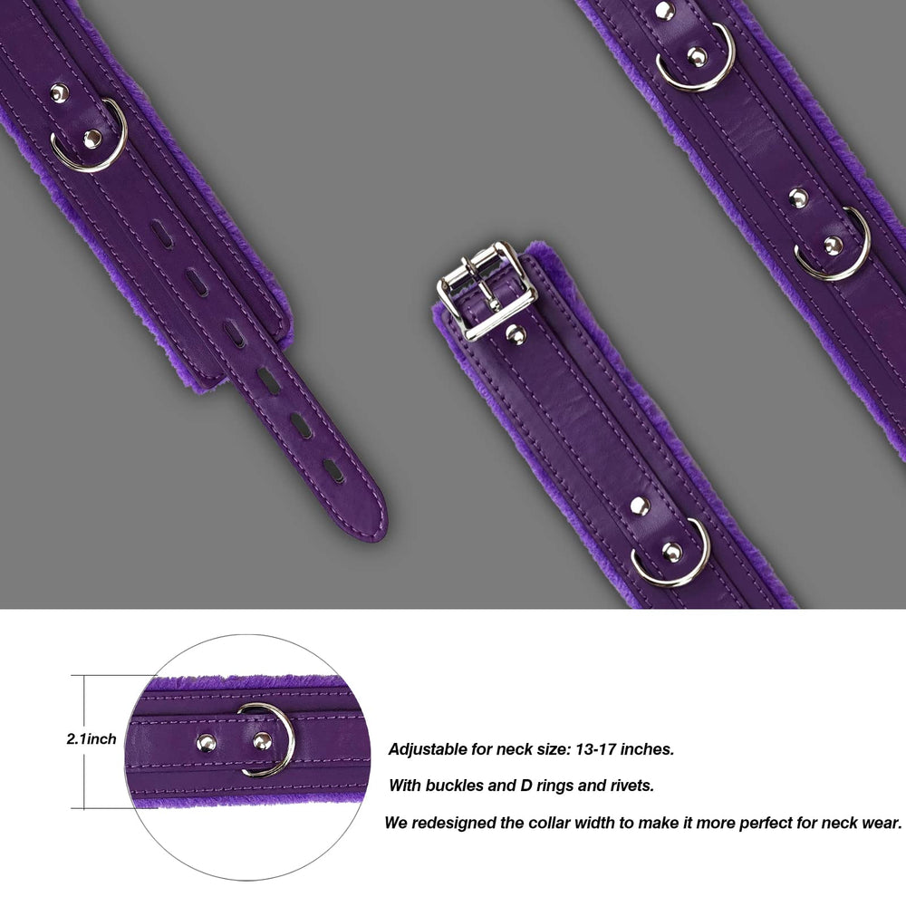 JOYMIN purple fur-lined collar ideal for stylish daily use.