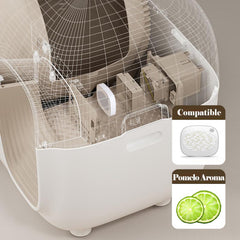 Joymiuz Pomelo fragrance box inserted into PetSnowy Snow+ for seamless odor removal