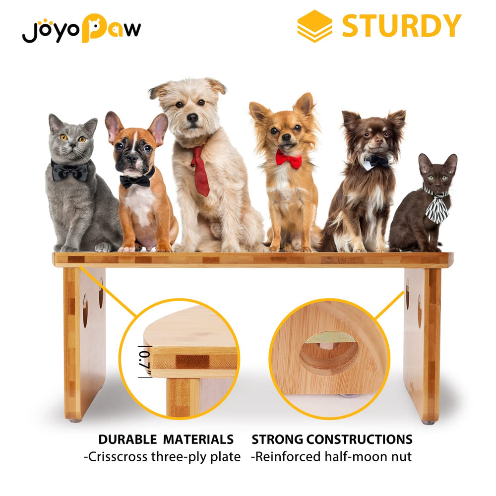 JOYOPAW bamboo material highlights natural grain and durable construction.