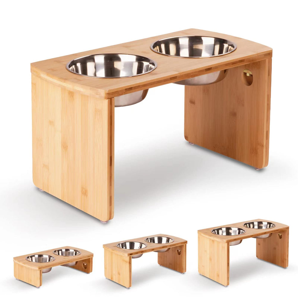 JOYOPAW elevated dog bowl stand provides a stable feeding height and clean floors.