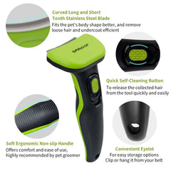 JOYPAWS curved brush for small pets reduces shedding during daily grooming