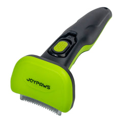 JOYPAWS upgraded deshedding tool curved edge eases hair removal for small pets