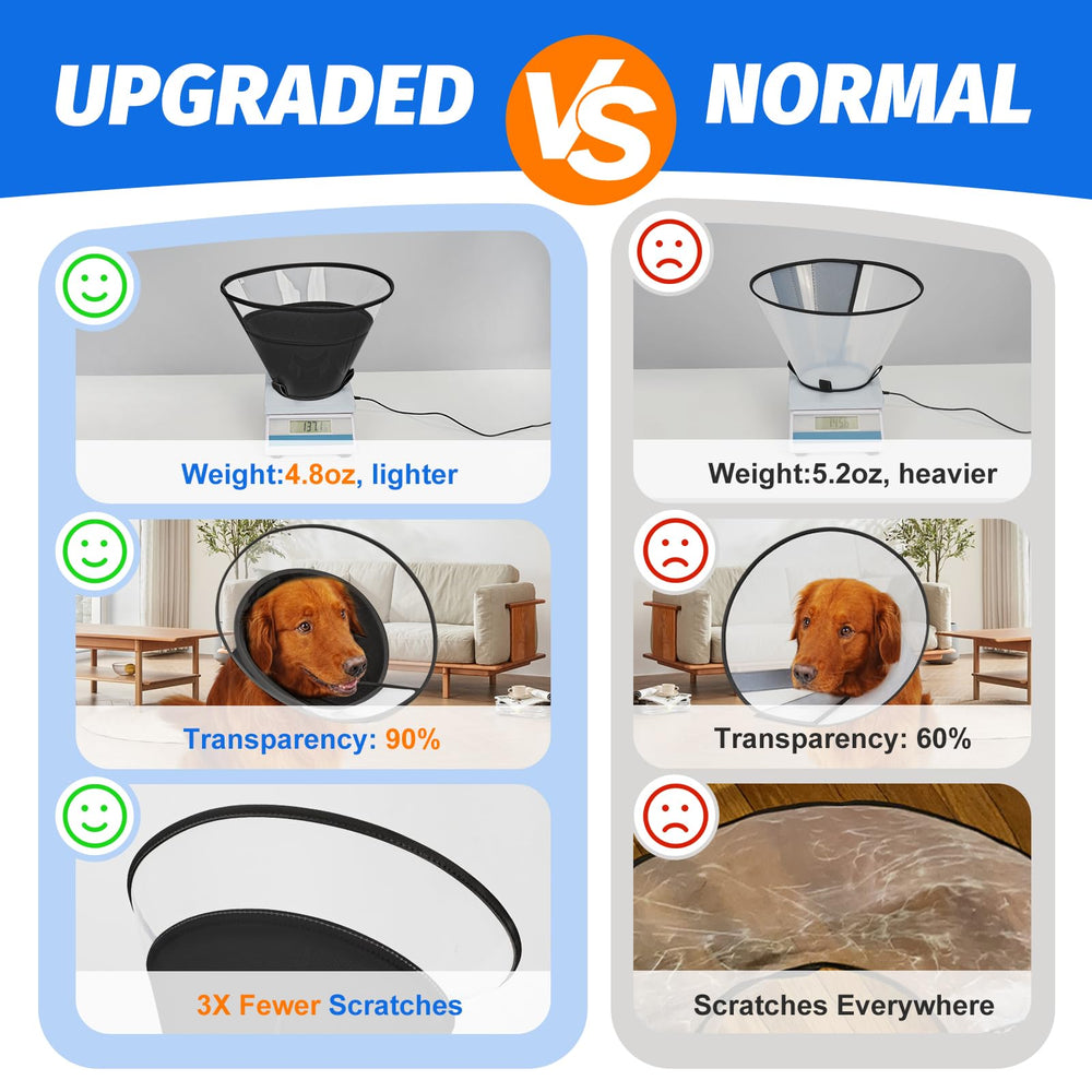 Joypig adjustable dog cone collar fits multiple sizes for comfort