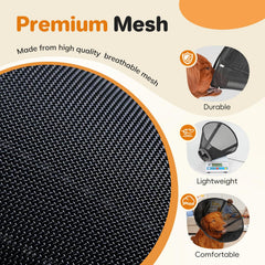 Joypig breathable mesh dog cone side view promotes comfortable recovery while limiting licking.