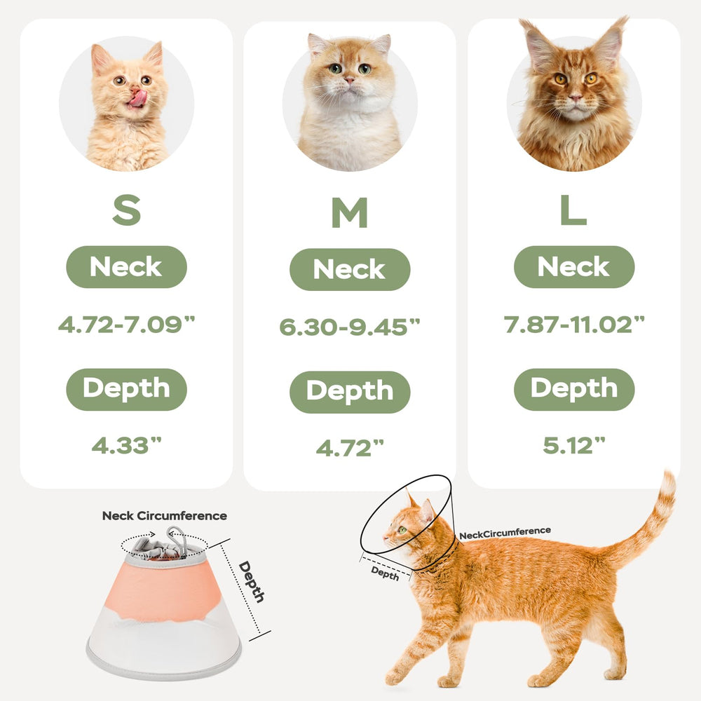 Joypig Cat Cone Collar Soft eating-friendly design enables normal meals