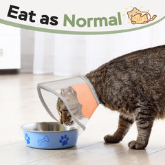 Joypig Cat Cone Collar Soft side view reveals breathable mesh for everyday activity