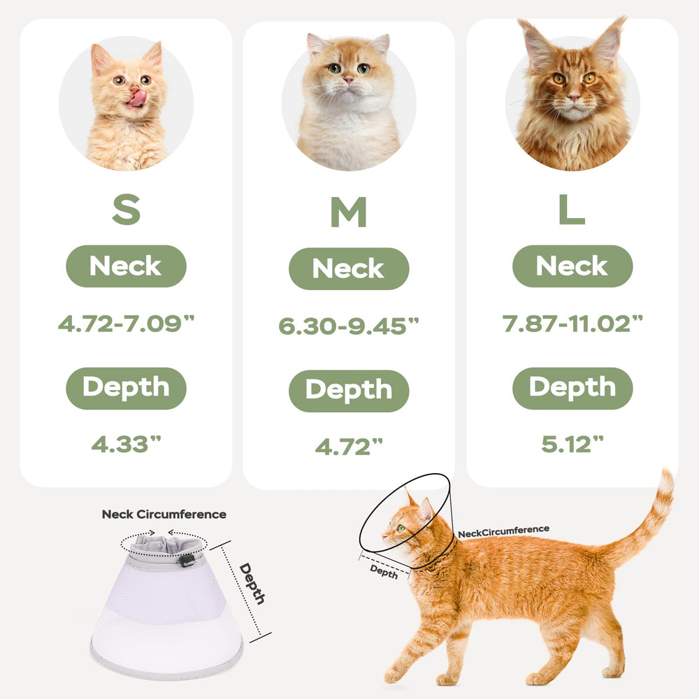 Joypig Cat Cone Soft supports grooming and bathing without hindering movement.