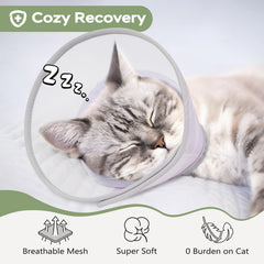 Joypig Cat Cone Soft is lightweight with a soft padded layer for comfort.