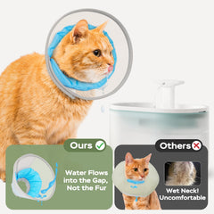 Joypig cat cone soft waterproof layer keeps neck dry during recovery.
