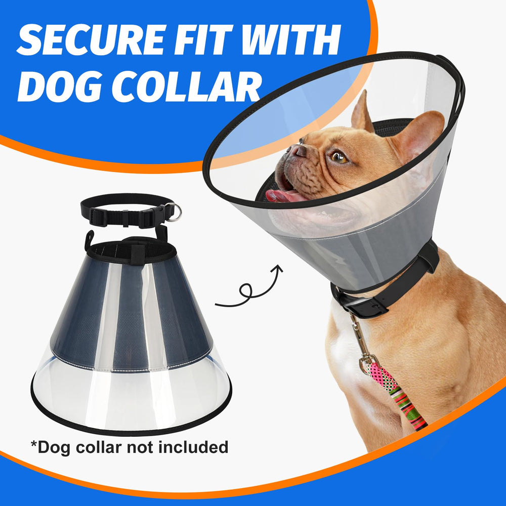 Joypig long cone option helps reach paws or hind legs for healing