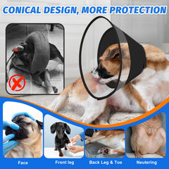 Joypig Elizabeth recovery cone shows gentle design for comfortable wear