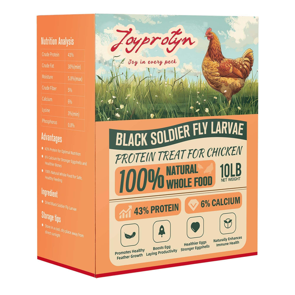 Joyprotyn BSFL high-calcium content supports stronger eggshells in chickens.