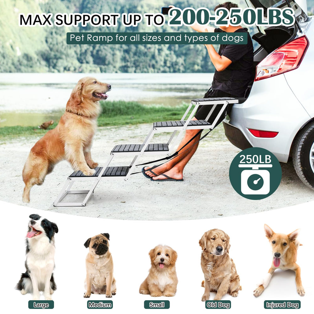 Joyrally dog stair anti-slip surface for better traction