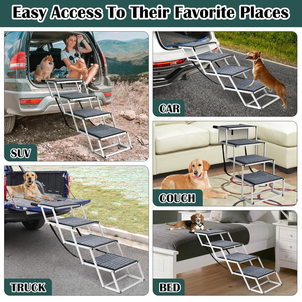 Joyrally two-angle adjustable dog stair for different scenes