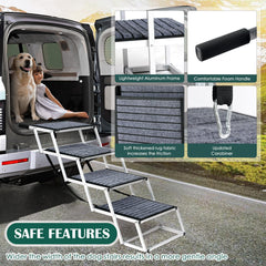 Joyrally foldable dog ramp for car in deployed position