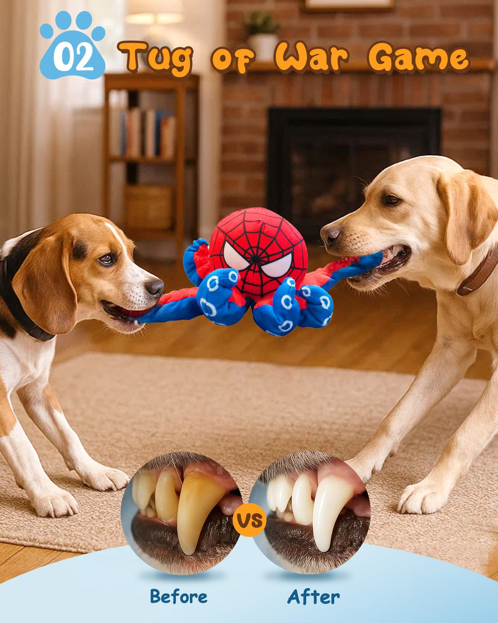 JoySolar non-toxic materials ensure safe play with this dog toy
