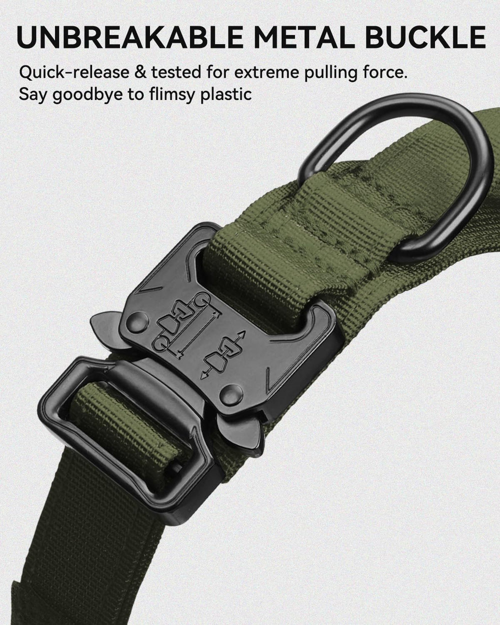 Joytale 1000D nylon collar demonstrates rugged durability for strong pullers