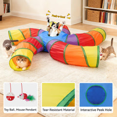 Joytale cat tunnel mouse pendant sparks hunting play and curiosity