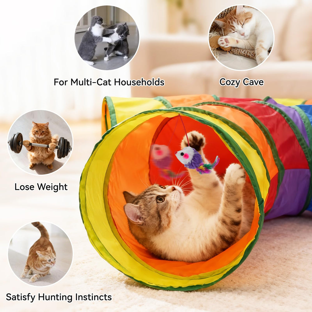 Joytale cat tunnel play ball with bell adds sensory enrichment during busy days