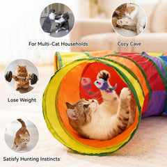 Joytale cat tunnel play ball with bell adds sensory enrichment during busy days