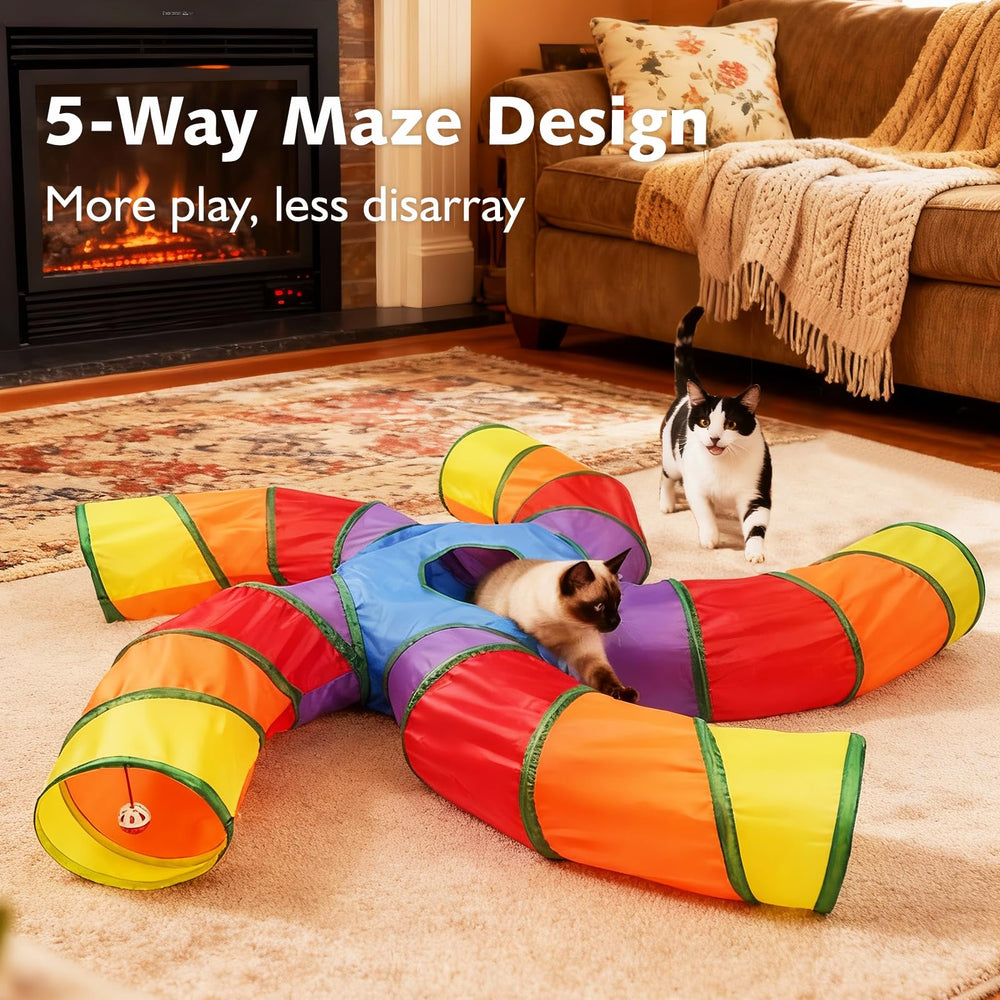 Joytale cat tunnel sunroof top enables elevated peekaboo fun and bonding