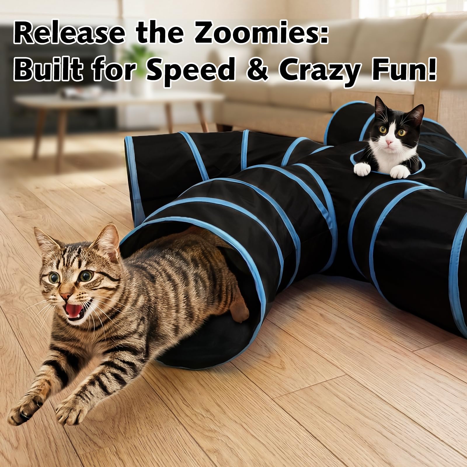 Joytale portable play tunnel fits apartments and busy schedules.