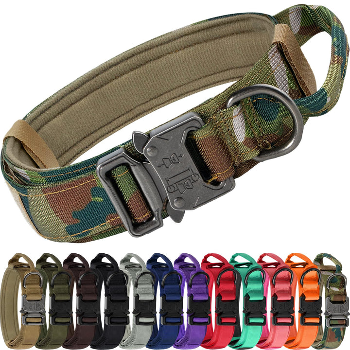 Joytale tactical dog collar in camouflage for durable outdoor training