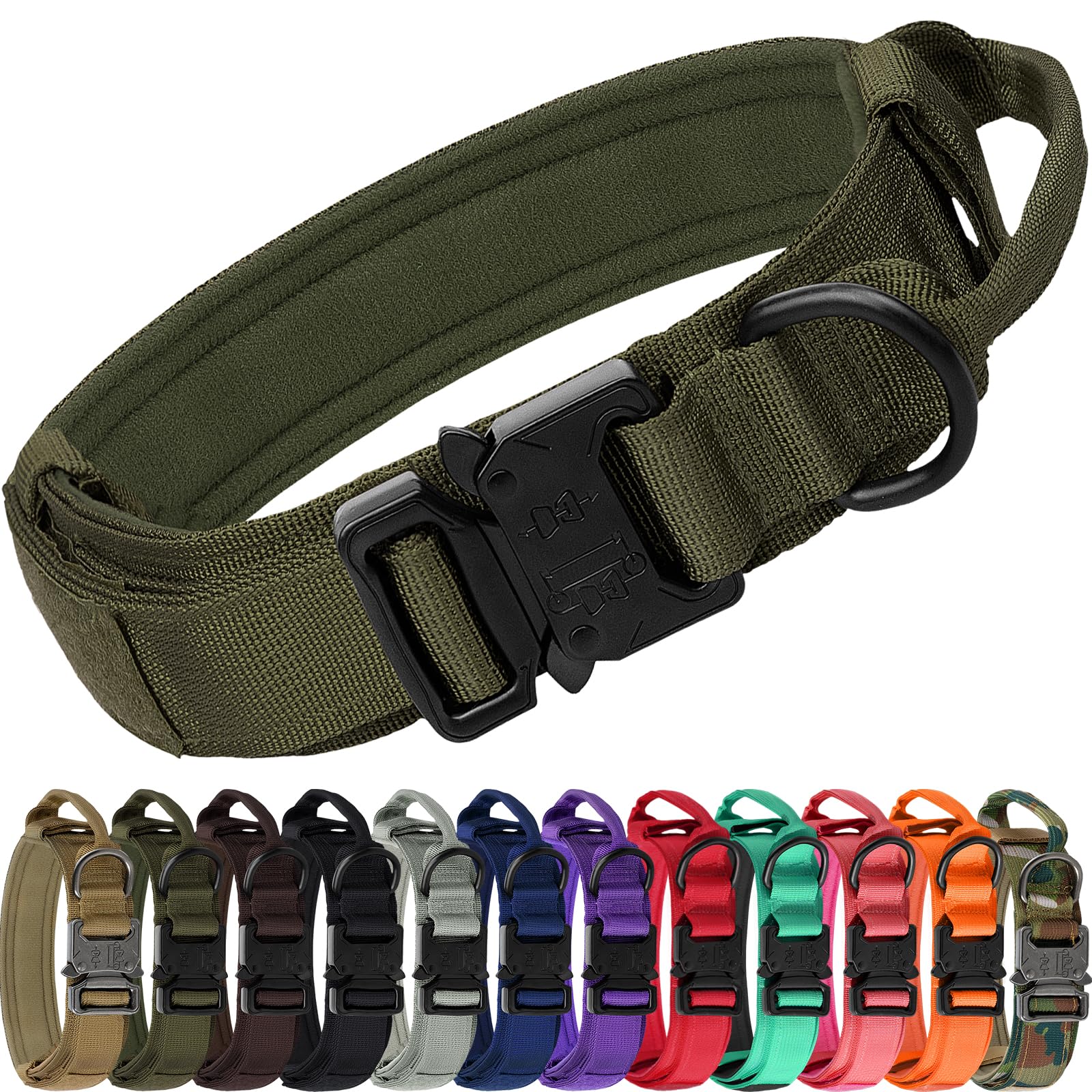Joytale tactical dog collar with handle enables quick training control