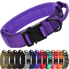 Joytale tactical dog collar with handle highlights durable 1000D nylon for heavy-duty training.