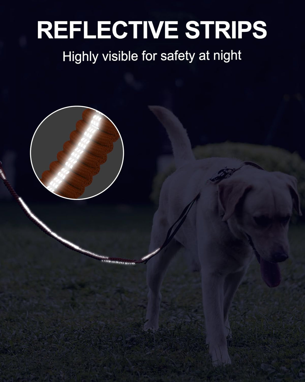 Joytale Tactical Dog Leash supports up to 200 lb for powerful dogs.