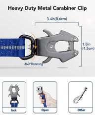 Joytale Tactical Dog Leash zero-shock bungee absorbs energy for smoother pulls