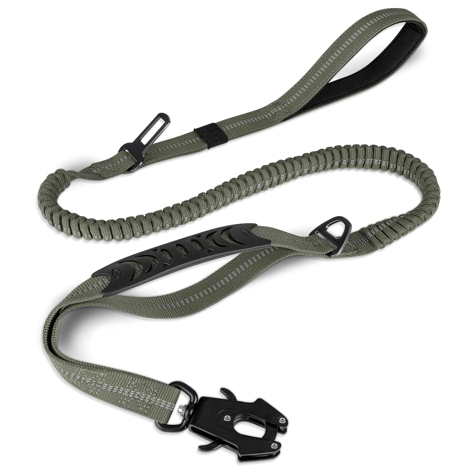 Joytale Tactical Dog Leash heavy-duty 4-6ft supports strong dogs on long, secure walks.