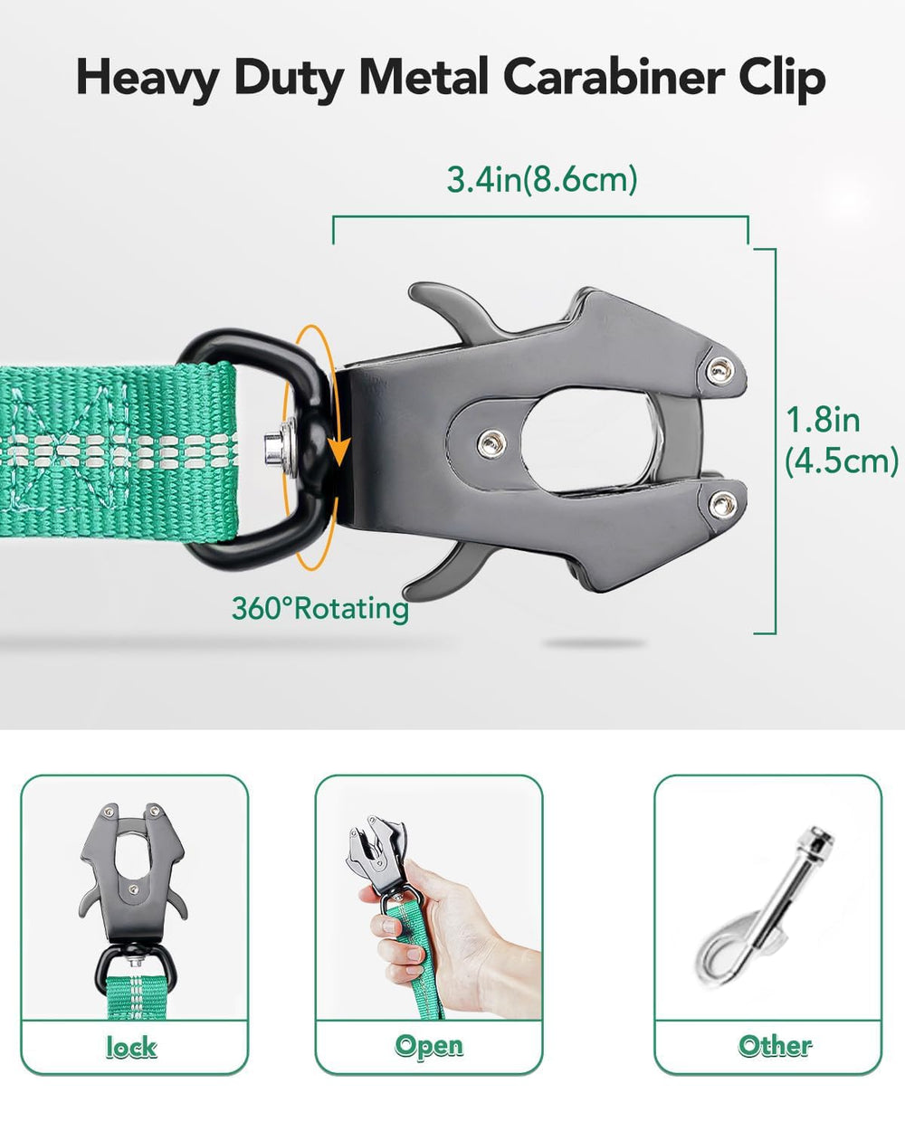 Joytale tactical leash zero-shock bungee absorbs energy for smoother handling