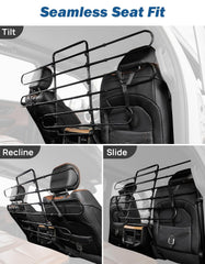 JOYTUTUS barrier demonstrates adjustable width 34–58 inches for versatile vehicle fit