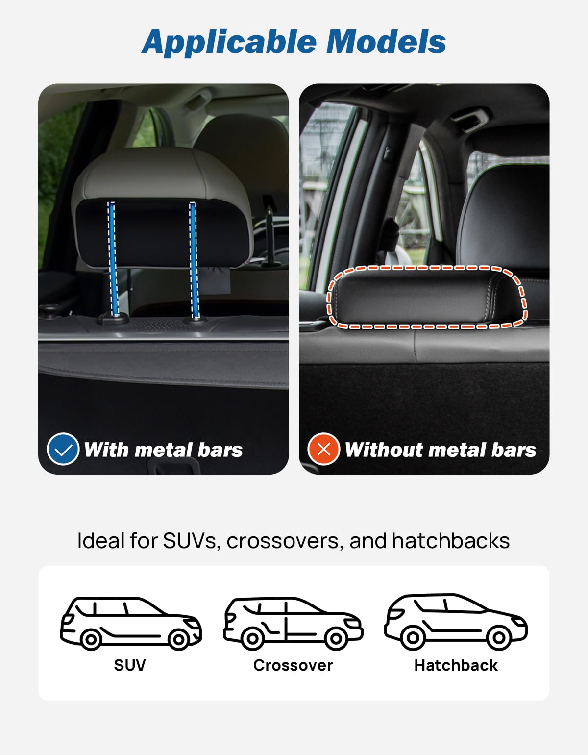 JOYTUTUS barrier with tension fit and anti-slip caps for stable use